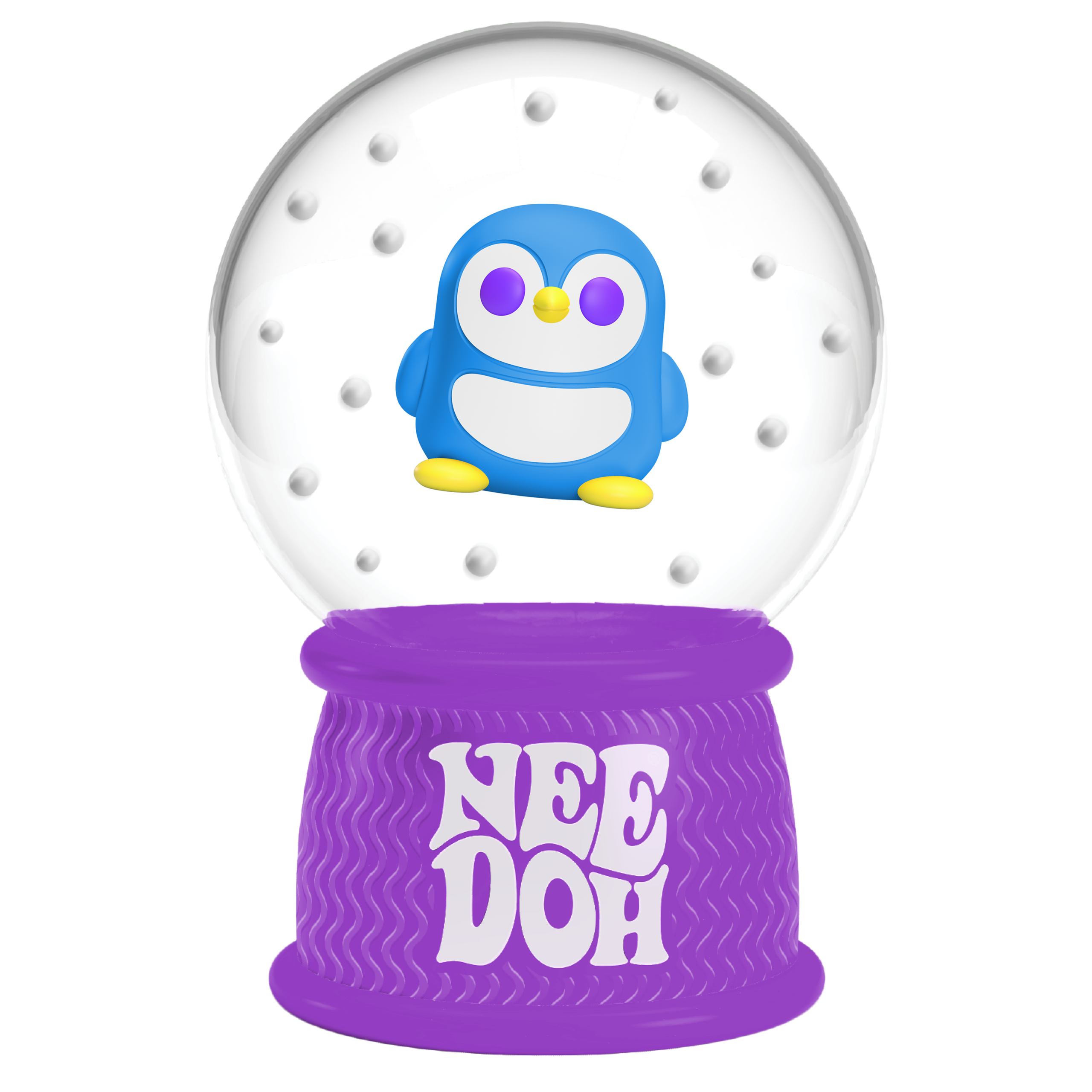 NeeDoh® Squish N Flow Snow Globe | Glow-in-the-Dark Sensory Squish - Image 4